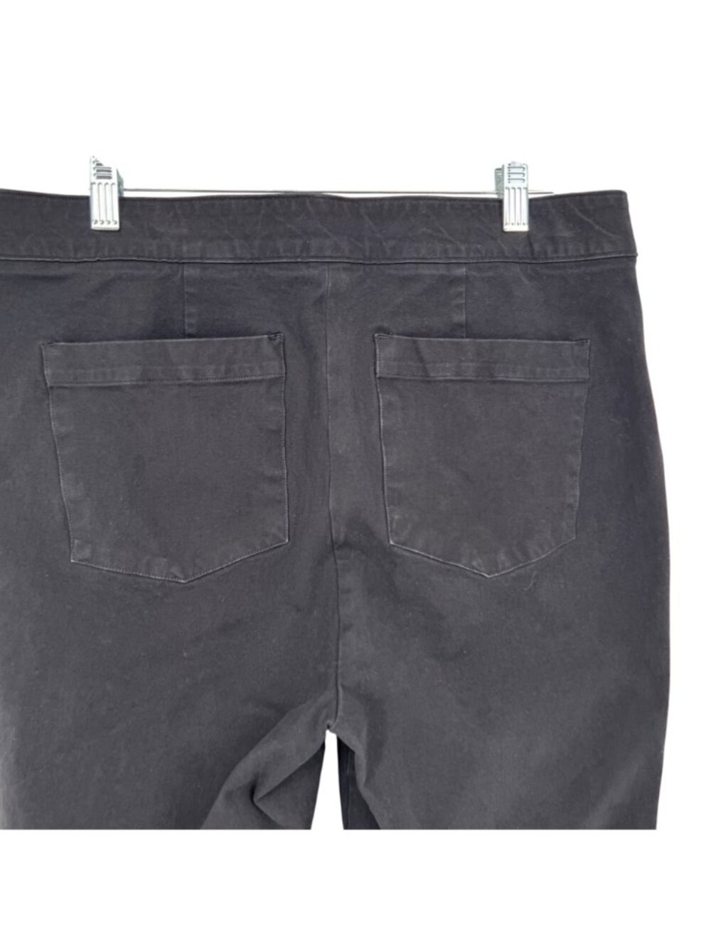 Spanx Slimming Stretch Cropped Black Pants Size Large Classic Minimalist Preppy - Picture 4 of 10